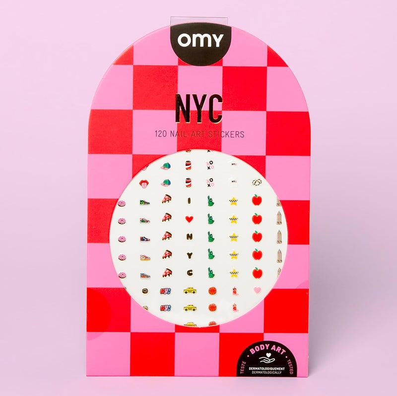 omY New York Nail Art Stickers - 120 Stickers, Waterproof, Durable, Fun, Creative Designs | Strong Enough to Last Through Hand Washing - Easy to Apply, Safe, Non-Toxic | Age 6 and Up - Image 4
